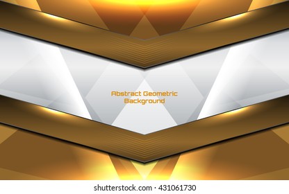 geometric gold background, Vector Illustration