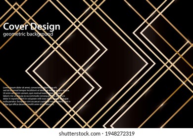 Geometric gold and black background.
Vector illustration.
EPS 10.