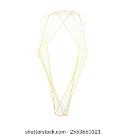 geometric gold frame in abstract style