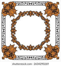Geometric Gold Frame for Luxury Visual Design
