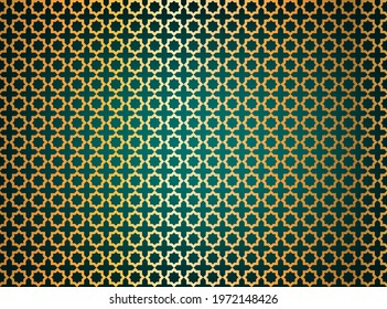 Geometric gold glittering seamless pattern on white background.
