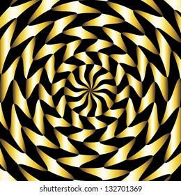 Geometric Gold illusion. Abstract background. Vector illustration EPS10
