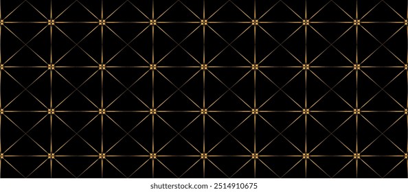 vetor de padrão de linha de ouro geométrico