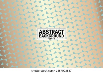 Geometric gold pattern on green background, vector
