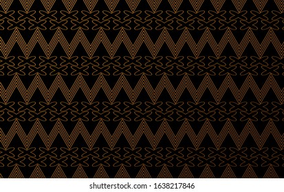 geometric gold seamless pattern on black background