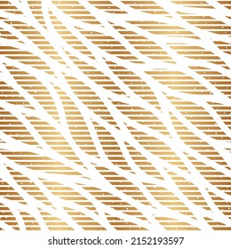 Geometric gold seamless pattern. Repeated abstract golden background. Modern stylish delicate texture. Repeating contemporary geometry design for prints, gift wrappers. Luxury bg. Vector illustration