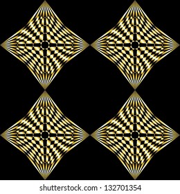 Geometric Gold seamless pattern. Universal: Background, Pattern, Texture. Vector illustration EPS10
