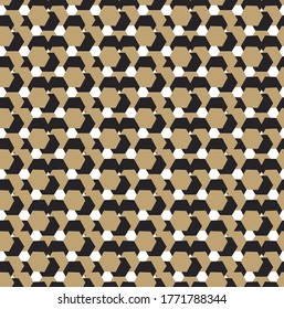 Geometric gold seamless pattern vector