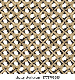 Geometric gold seamless pattern vector