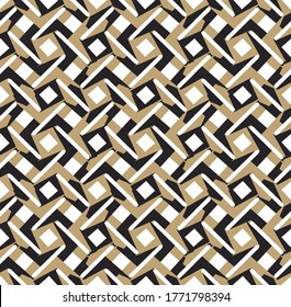 Geometric gold seamless pattern vector