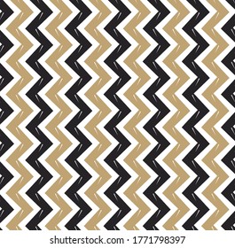 Geometric gold seamless pattern vector