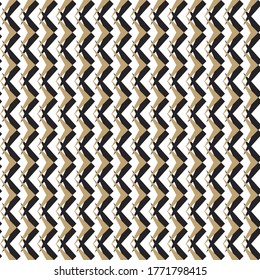 Geometric gold seamless pattern vector