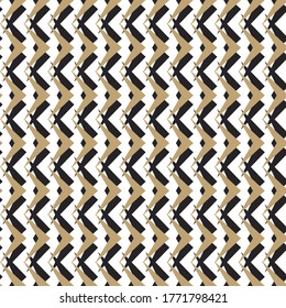 Geometric gold seamless pattern vector