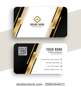 Geometric Golden Business Card Template Design