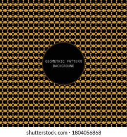 GEOMETRIC GOLDEN DIAMOND AND CIRCLE VECTOR PATTERN BACKGROUND