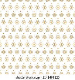 Geometric golden floral vector seamless pattern. Abstract vector texture. Art Deco Leaves background.