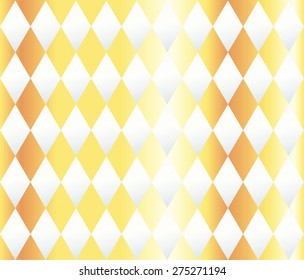 Geometric golden rhombus pattern  background. Stylish golden shapes. Vector