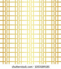 Geometric golden seamless background. Checkered grid pattern