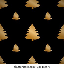 Geometric golden seamless. Christmas pattern for winter holidays design. Modern Christmas pattern.