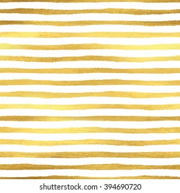 Geometric golden stripes seamless pattern. Vector illustration