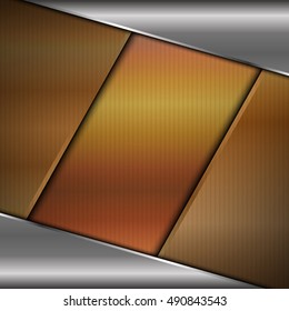 The geometric gold-metallic background