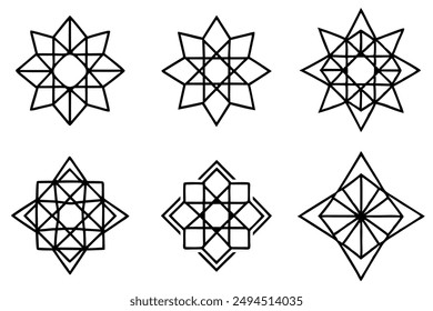 Geometric Grace Pattern line art beautiful geometric design sketch