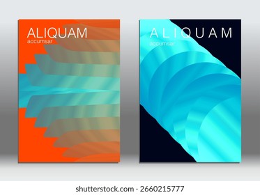 Geometric Gradient Abstract Cover Background. Modern Graphic Shape 3d Line Poster. Music Vector Design Banner Template. MInimalist Technology Futuristic Neon Event Layout. Corporate Party Presentation