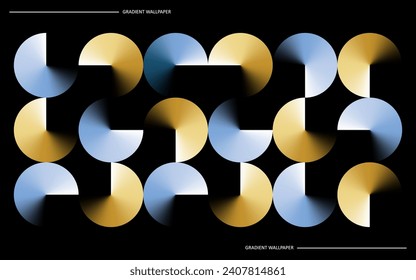 Geometric gradient abstract wallpaper design
