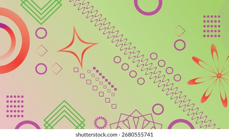 Geometric gradient background with dynamic shapes. abstract cover design. Vector illustration
