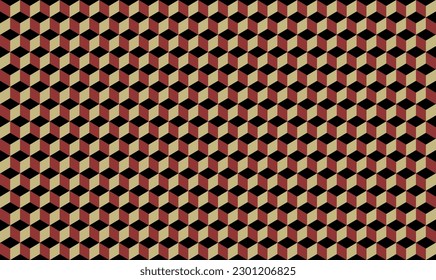 Fondo de color de gradiente geométrico con cubos 3D. Cubos antiguos Fondos, afiches, muestras de pancartas, colores retro de los años 1980, 70, 80, 90. fondo de ciberpunk retro vintage estilo años 70