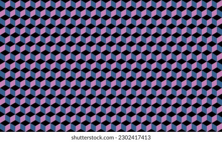 Geometric Gradient Color Background with 3D Cubes. Vintage cubes Backgrounds, Posters, Banner Samples, Retro Colors from the 1970s 1980s, 70s, 80s, 90s. retro vintage 70s style cyberpunk background