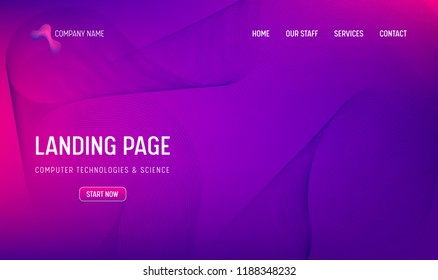 Geometric Gradient color Background Techno Design. Futuristic Minimal Poster or Landing Page. Trendy Vector Illustration in eps10