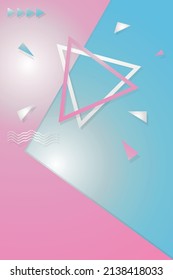geometric gradient job advertisement flyer pink blue background