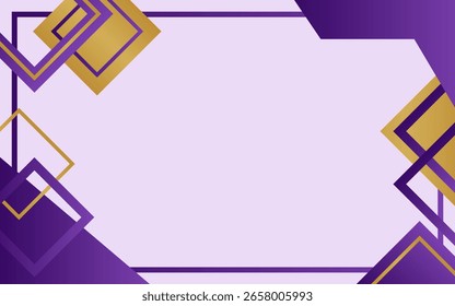 Geometric Gradient Purple And Gold Line Background