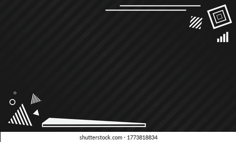 Geometrischer Farbverlauf-Bildschirm Abstrakte Formen Bildschirmhintergründe schwarz-weißer Linien