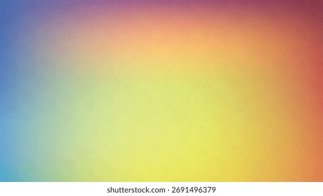Gradiente geométrico com azul suave roxo amarelo alaranjado tons padrão abstrato