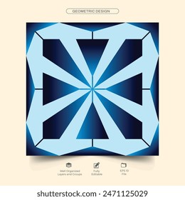 Geometric gradient square vector design for windows, ceiling, glass roof, wall, doors decoration and interior decoration of any surface. 