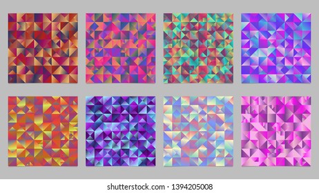 Geometric gradient triangle background collection - abstract vector designs