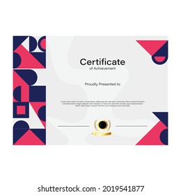 Geometric graduation certificate border template design
