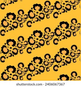 Stoffdesign-Druck von geometrischen grafischen Tieren in Leopardengelb, abstraktes Muster