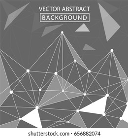 Geometric graphic background. Internet connection, abstract sense of science and technology graphic design. Low poly vector background. Business concept.