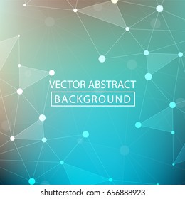 Geometric graphic background. Internet connection, abstract sense of science and technology graphic design. Low poly vector background. Business concept.