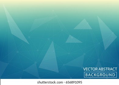 Geometric graphic background. Internet connection, abstract sense of science and technology graphic design. Low poly vector background. Business concept.