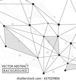 Geometric graphic background. Internet connection, abstract sense of science and technology graphic design. Low poly vector background. Business concept.