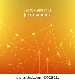 Geometric graphic background. Internet connection, abstract sense of science and technology graphic design. Low poly vector background. Business concept.