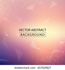 Geometric graphic background. Internet connection, abstract sense of science and technology graphic design. Low poly vector background. Business concept.