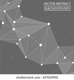 Geometric graphic background. Internet connection, abstract sense of science and technology graphic design. Low poly vector background. Business concept.