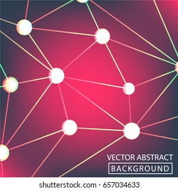 Geometric graphic background. Internet connection, abstract sense of science and technology graphic design. Low poly vector background. Business concept.