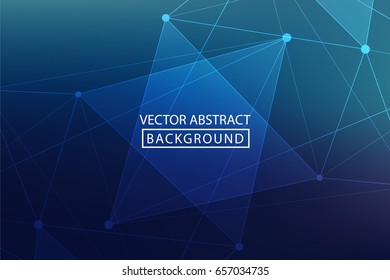 Geometric graphic background. Internet connection, abstract sense of science and technology graphic design. Low poly vector background. Business concept.
