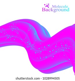 Geometric graphic background molecule and communication. Big data complex with compounds. Perspective backdrop. Minimal array. Digital data visualization. Scientific cybernetic vector illustration